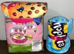 New Shopkins Girls Twin/full Bedding Reversible Comforter And Plush Throw Set. Fixed Price $84.95.
