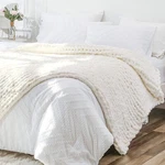 Bigacogo Chunky Blanket Throw 51"X63", 100% Hand Knitted Chenille .... Fixed Price $62.29.