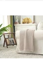 Longhui Bedding Chunky 100% Cotton Knit Throw Blanket Lightweight Ivory 60"X80". Fixed Price $48.00.