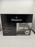 Beautyrest Plush Heated Blanket Gray Queen Size New. Fixed Price $75.00.