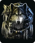 Queen Size Wolf Mandala Dreamcatcher Wolves Mink Blanket Super Soft Plush Fleece. Fixed Price $64.99.