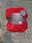 Berkshire Velvetsoft Reverse To Sherpa Throw Blanket Red/rouge 60" X 70" Nwt. Fixed Price $32.82.
