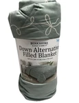 Berkshire Down Alternative Filled Blanket Twin Size 66" X 96" Light Green. Fixed Price $23.99.