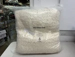 Quince Chunky Hand Knit Wool Throw Blanket 50"X60" Ivory - Nwt. Fixed Price $79.88.