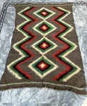 Vintage 1950S Cabin Shaggy Blanket Rug Peruvian Alpaca Sheep Wool Southwester. Fixed Price $275.30.