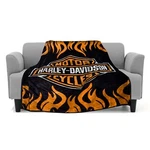 Super Soft Plush Classic Black Harley Davidson Blanket/throw Full Or Queen Si.... Fixed Price $64.60.