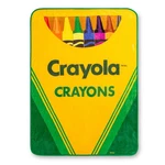 Crayola Crayon Box Retro Fleece Throw Blanket 45 60 Inches. Fixed Price $29.99.