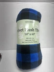 Velvet Plush Throw Blanket Smooth 50X60 In Square Pattern. Fixed Price $7.70.