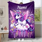 Custom Unicorn Throw Blanket Personalized Cozy Flannel. Fixed Price $23.93.