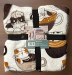 Berkshire Throw Blanket Kitten Plush Cats In Cups Mugs Cozy Soft 50 X70. Fixed Price $22.70.