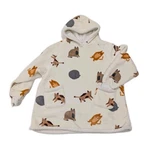 Bedsure Wearable Blanket Hoodie, Sherpa Hooded Printed Light Beige Osfm. Fixed Price $21.98.