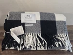 Nwt Woolrich Black Buffalo Check Plaid Blanket Fringe Throw Made Italy. Fixed Price $82.00.