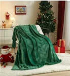 Holiday Time Velvet Plush Throw Blanket Unisex 50X70IN Green Christmas Manta. Fixed Price $12.00.