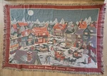 Dept 56 Christmas Tapestry Throw Blanket The Original Shops Of Dickens Village. Fixed Price $25.00.