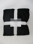 Living Comfort Sherpa Throw 50" X 60" Black. Fixed Price $21.99.