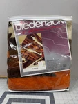 Vtg Nos Biederlack Blanket 60X80 Earthtone Pattern New. Fixed Price $166.32.