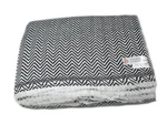 100% Himalayan Cashmere Throw/ Black Chevron 54"X108" -nepalese Handicraft Zone. Fixed Price $83.37.