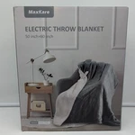 Maxkare 50X60 In Electric Throw Blanket 5H Battery (new Open Box). Fixed Price $31.96.