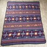 El Paso Saddle Blanket Co Super Soft Fleece Western Aztec Throw 60" X 80" Euc. Fixed Price $38.99.