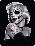 Queen Marilyn Monroe Zombie Dead Pinup Sugar Skull Faux Fur Blanket Super Plush. Fixed Price $59.99.