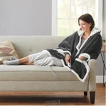 Westinghouse Heated Sherpa-to-flannel Wrap Throw Charcoal. Fixed Price $67.99.