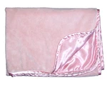 Brookstone Spa Nap Pink Throw Blanket Full Satin Back Edge Trim 34X52". Fixed Price $61.56.