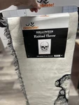 Way To Celebrate Halloween Skulls Knitted Throw 50"X60". Fixed Price $27.00.