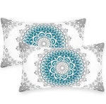 Calitime Throw Pillow Covers Pack Of 2 Cozy Fleece Mandala Dahlia Floral Medalli. Fixed Price $9.99.