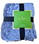 Kate Spade New York Fleece Xl Throw Blanket 50" 70" Soft Cozy Gray. Fixed Price $39.95.