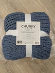 Chunky Knit Throw Blanket. Fixed Price $21.99.