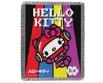 Northwest Hello Kitty Woven Tapestry Throw Blanket, 48" X 60", Cute Game. Fixed Price $25.00.