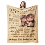 25TH Anniversary Blanket Gifts 60"X 50" For Wedding -.... Fixed Price $37.63.