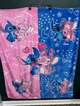 Disney Stitch And Angel Pink Fuzzy Throw Blanket New. Fixed Price $16.50.