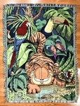 Vintage Northwest Company Garfield Cat Birds Jungle Safari Throw Blanket Woven. Fixed Price $71.95.