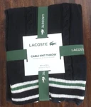 Lacoste Cable Knit Navy Blue 100% Cotton Throw/blanket Size 50 In X 70. Fixed Price $99.96.