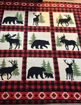 Collections Etc Rustic Cabin Lodge Moose Bear Large Fleece Bed Blanket 98 X 92. Fixed Price $19.99.