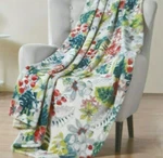 Hudson & Essex Throw Blanket Tropical Flowers Palm Leaves 50X70 Oversized. Fixed Price $22.99.
