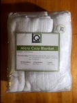 Living Quarters Micro Cozy Blanket White Twin/twin Xl 68" 90" New Package. Fixed Price $24.99.