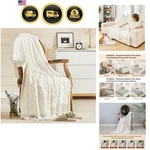 Knitted Throw Blanket For Couch And Bed, Soft Living Room Home Decor .... Fixed Price $31.99.