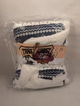 Trail Crest Baby Blanket 30X42 Sherpa Plush Royal Blue Snowflake Christmas Print. Fixed Price $30.79.