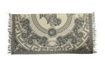 Versace "la Coupe Des Dieux" Silver Wool Cashmere Blanket Throw Size 55"X55". Fixed Price $549.99.