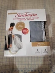 Sunbeam Microplush Comfy Toes Electric Heated Throw Blanket Foot Pocket 50X60. Fixed Price $65.00.