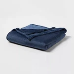 Twin/twin Xl Microplush Bed Blanket Metallic Blue - Threshold: Cozy. Fixed Price $13.99.