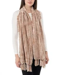Charter Club Chenille Ultra Soft Space-dyed Winter Scarf Wrap -beige / White. Fixed Price $15.99.