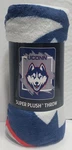 Connecticut Huskies 46" By 60" Dimensional Micro Raschel Throw Blanket - Ncaa. Fixed Price $24.99.