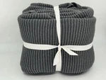 New Pottery Barn Reversible Ribbed Blanket, 92" X 96" In Charcoal. Fixed Price $99.00.