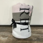 Victorias Secret Signature Logo Throw Blanket Pink Gray White 50X60 New. Fixed Price $22.00.