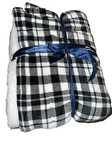 Tommy Bahama Plush Paradise Collection 50" X 70" Wht/blk Flannel Sherpa Blanket.. Fixed Price $38.50.