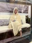 Chic Home Mosaic Snuggle Hoodie 51 X 71 Robe Beige Cream Wearable Blanket. Fixed Price $21.99.