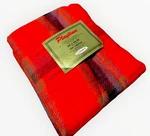 Vintage Chatham Red Tartan Plaid Throw, Stadium Blanket Made Usa 36 X 54. Fixed Price $18.00.